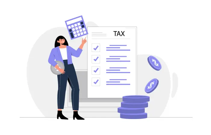 Corporate Tax Abstract Concept Character Design Illustration